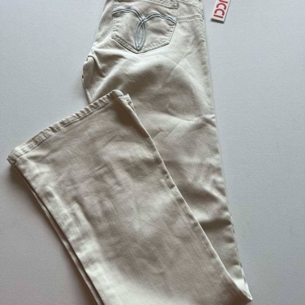 NWT Fiorucci Skinny Wide Flare Jeans 27/41 33" Inseam Italian Made!!
